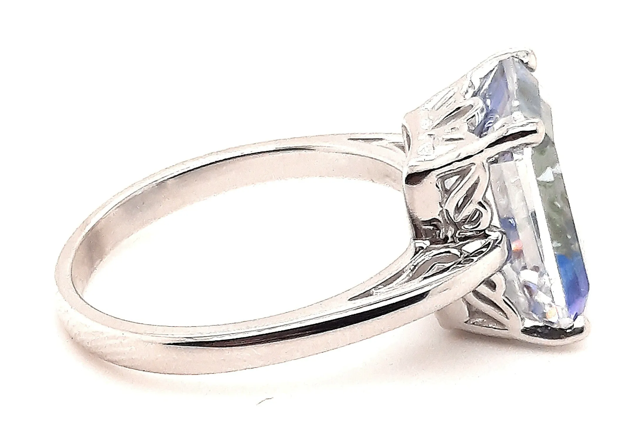 Mystic Topaz & 14ct White Gold Ring