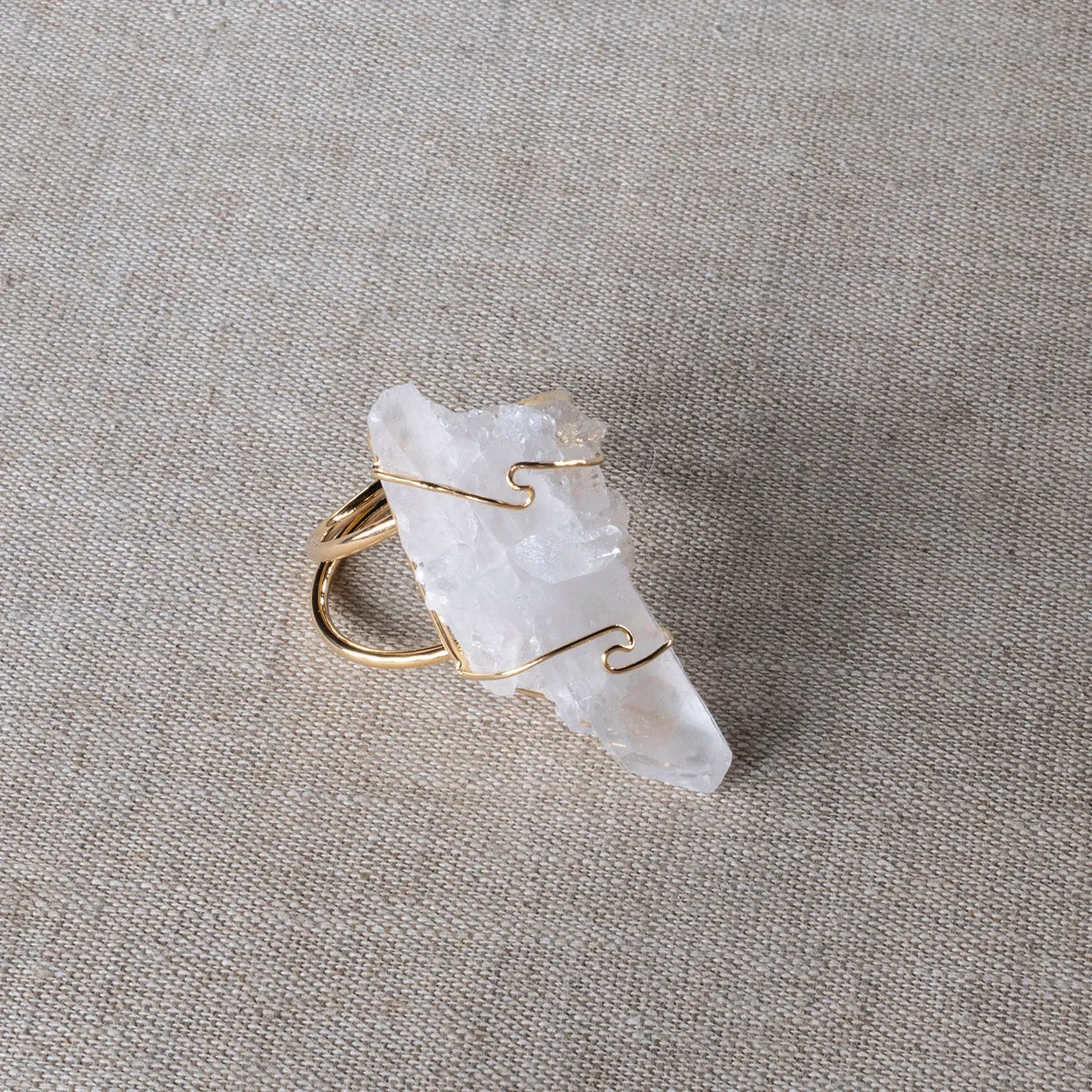 Napkin Holder Wire Wrapped Quartz