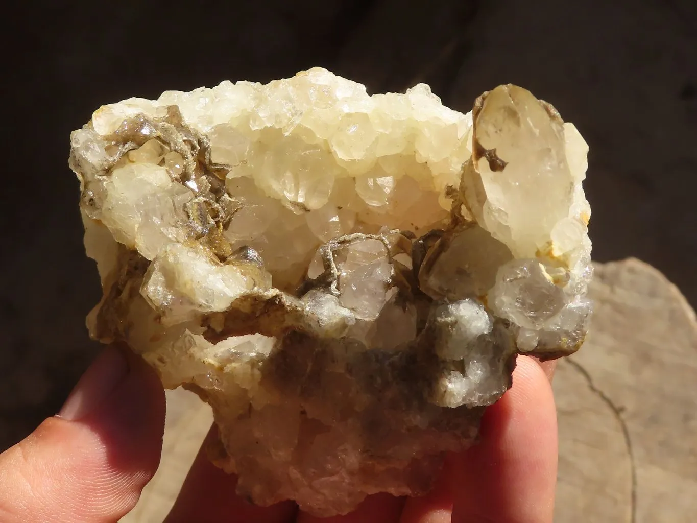 Natural Limonite Quartz Clusters x 5 From Solwezi, Zambia
