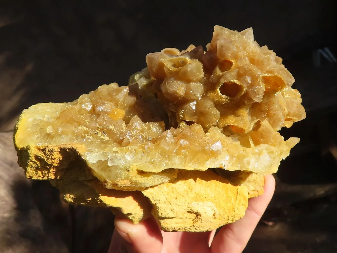 Natural Limonite Quartz Clusters x 5 From Solwezi, Zambia