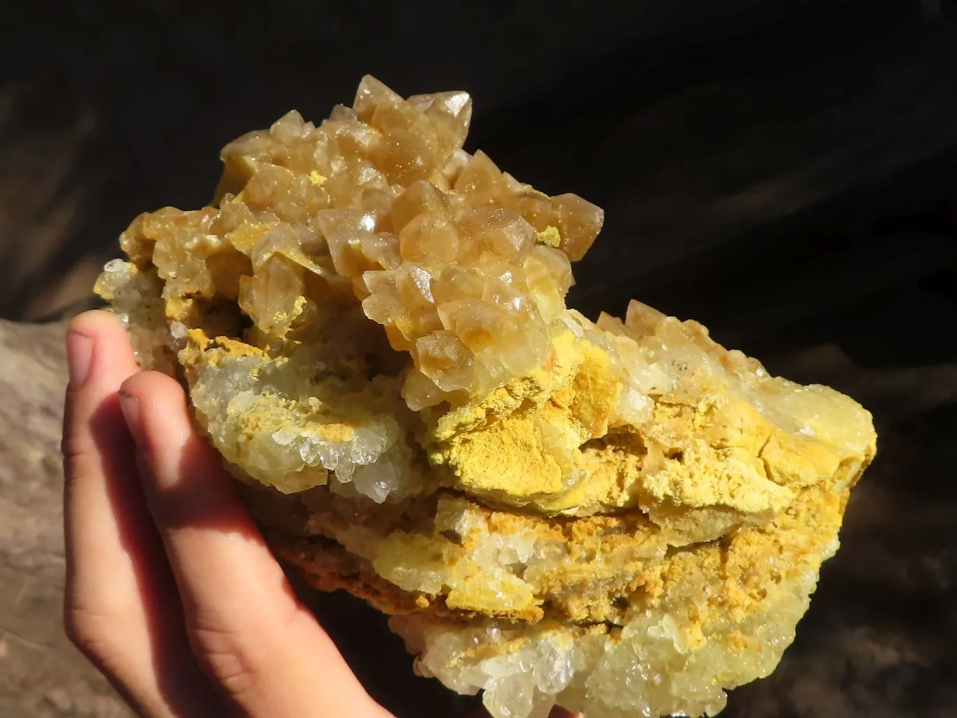 Natural Limonite Quartz Clusters x 5 From Solwezi, Zambia