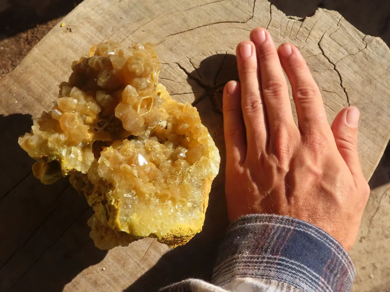 Natural Limonite Quartz Clusters x 5 From Solwezi, Zambia