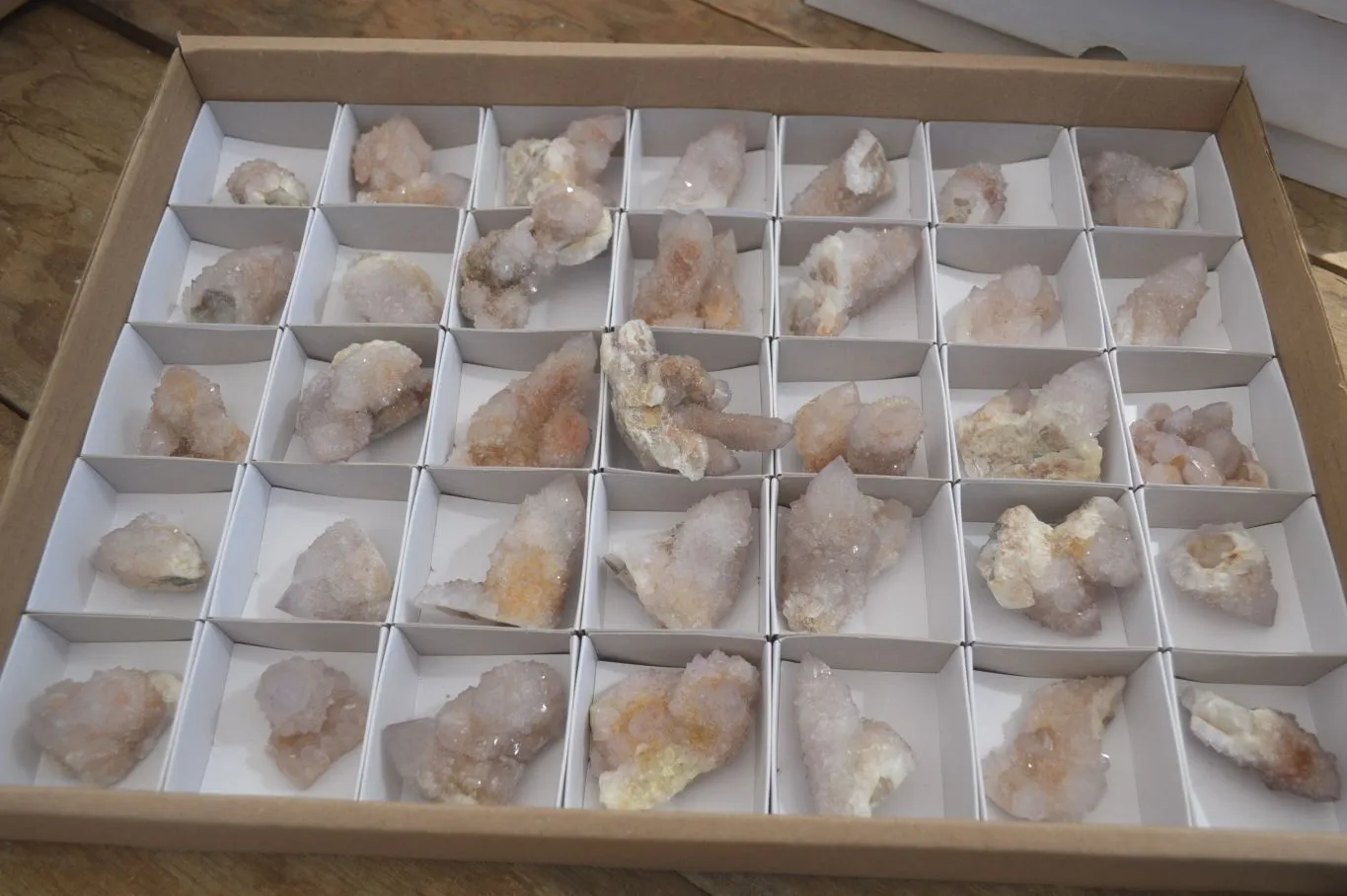 Natural Limonite Spirit Quartz Clusters x 35 From Boekenhouthoek, South Africa