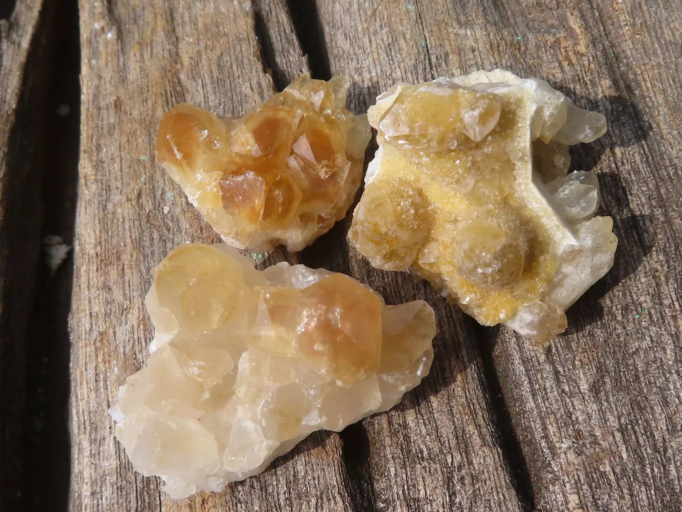 Natural Mini Golden Limonite Quartz Clusters x 70 From Zambia