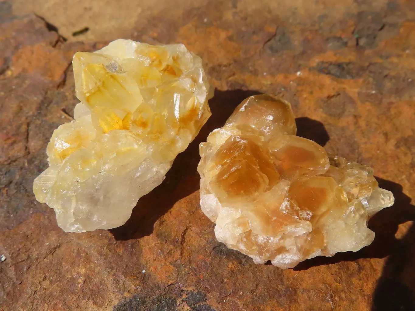 Natural Mini Golden Limonite Quartz Clusters x 70 From Zambia