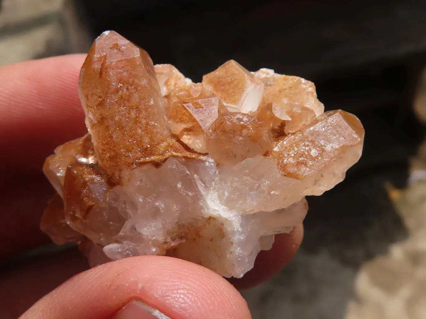 Natural Mini Golden Limonite Quartz Clusters x 70 From Zambia