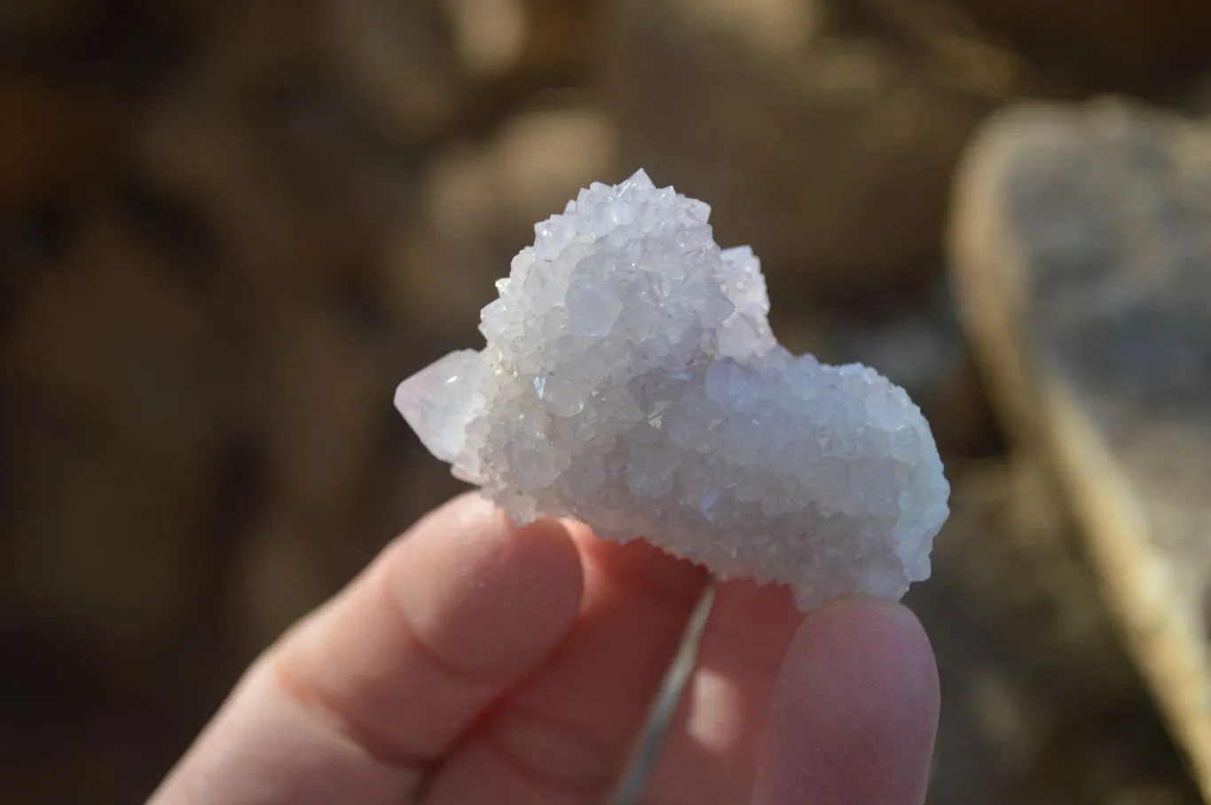 Natural Small Pale Lilac Spirit Quartz Clusters x 35 From Boekenhouthoek, South Africa
