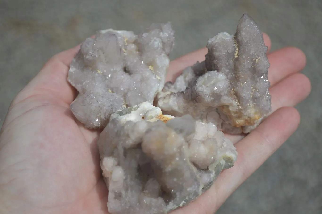 Natural Small Spirit Quartz Clusters x 12 From Boekenhouthoek, South Africa
