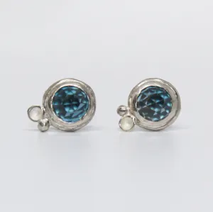 NEW! London Blue Topaz in 18k Vermeil Studs by Sarah Richardson