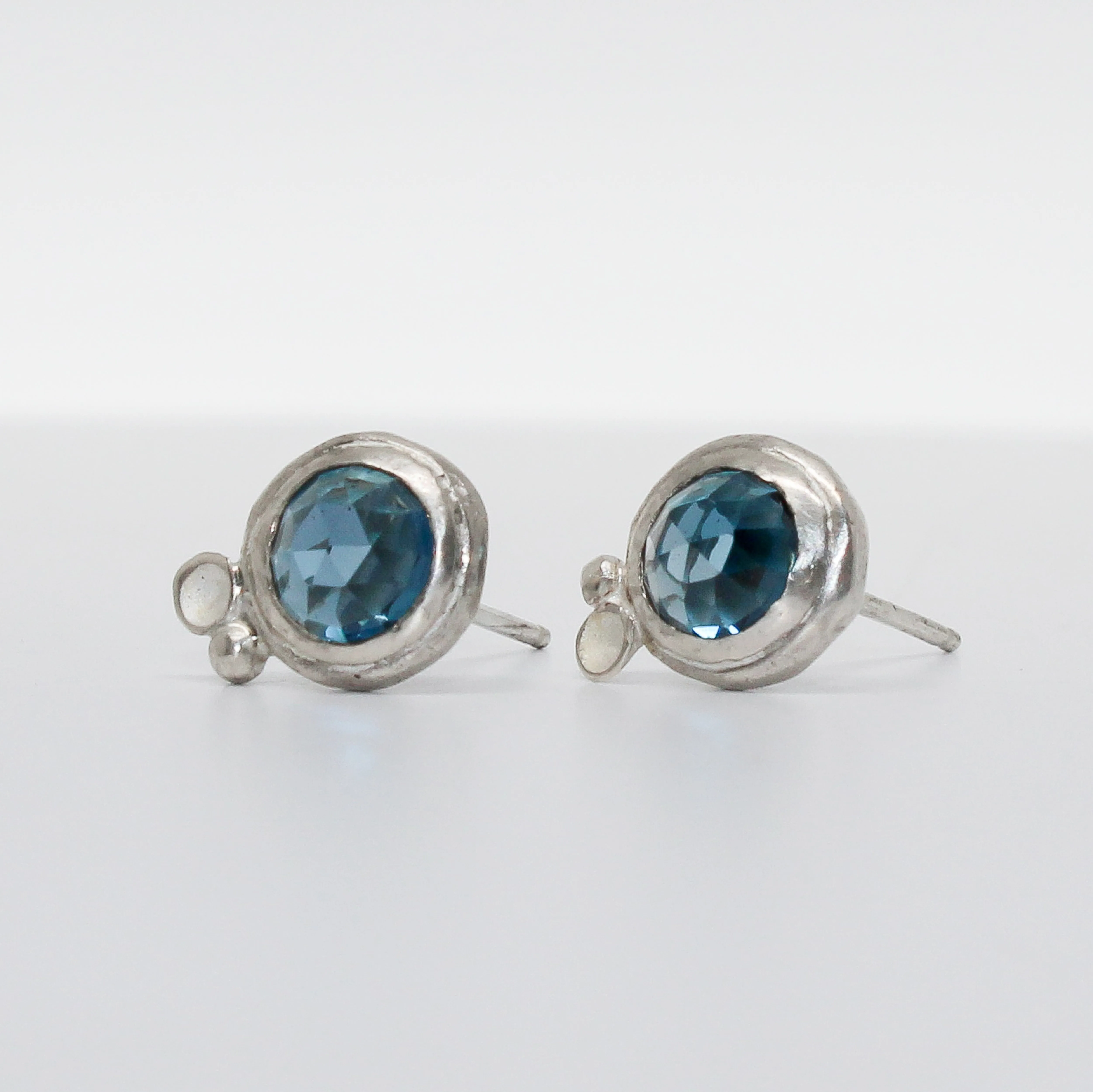NEW! London Blue Topaz in 18k Vermeil Studs by Sarah Richardson