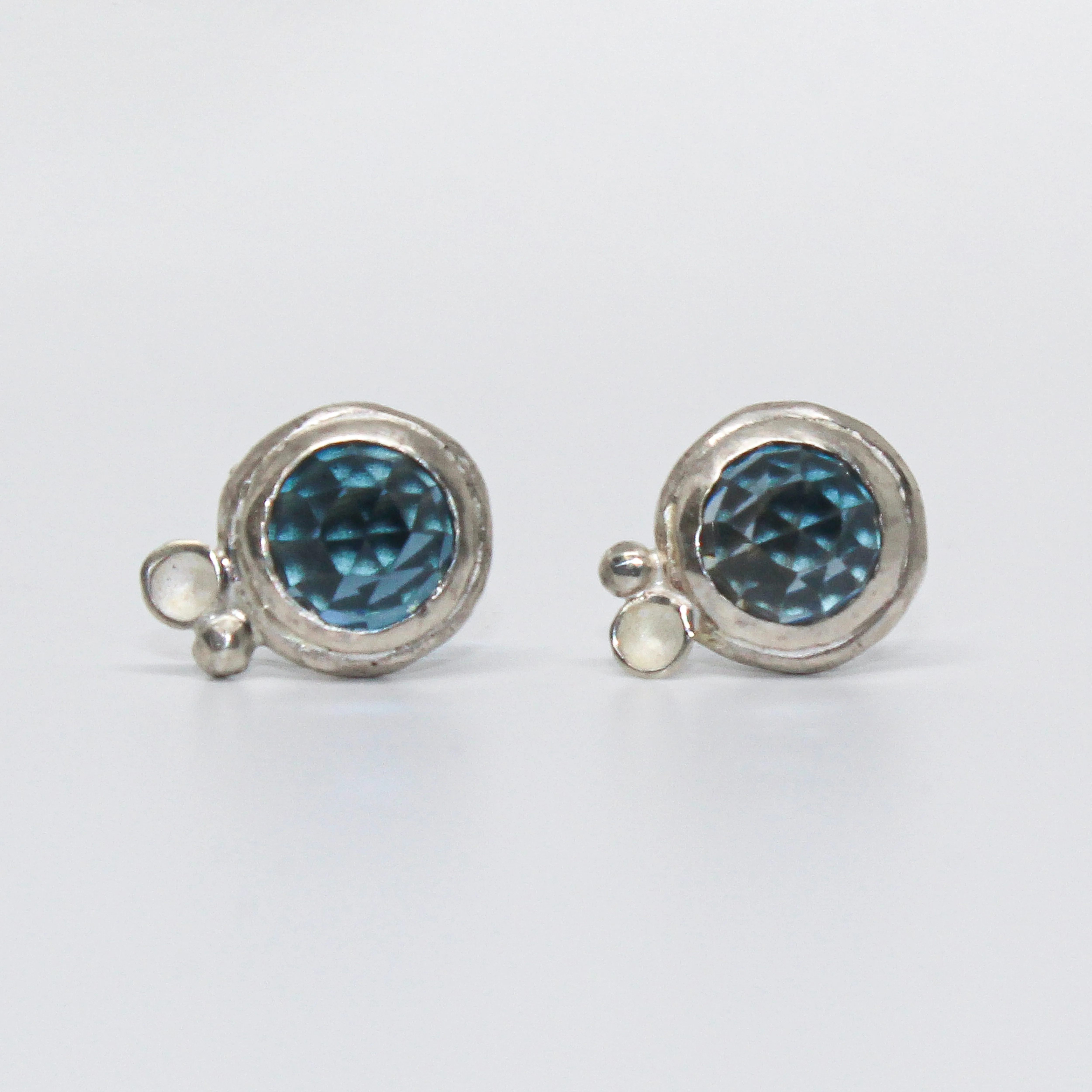 NEW! London Blue Topaz in 18k Vermeil Studs by Sarah Richardson