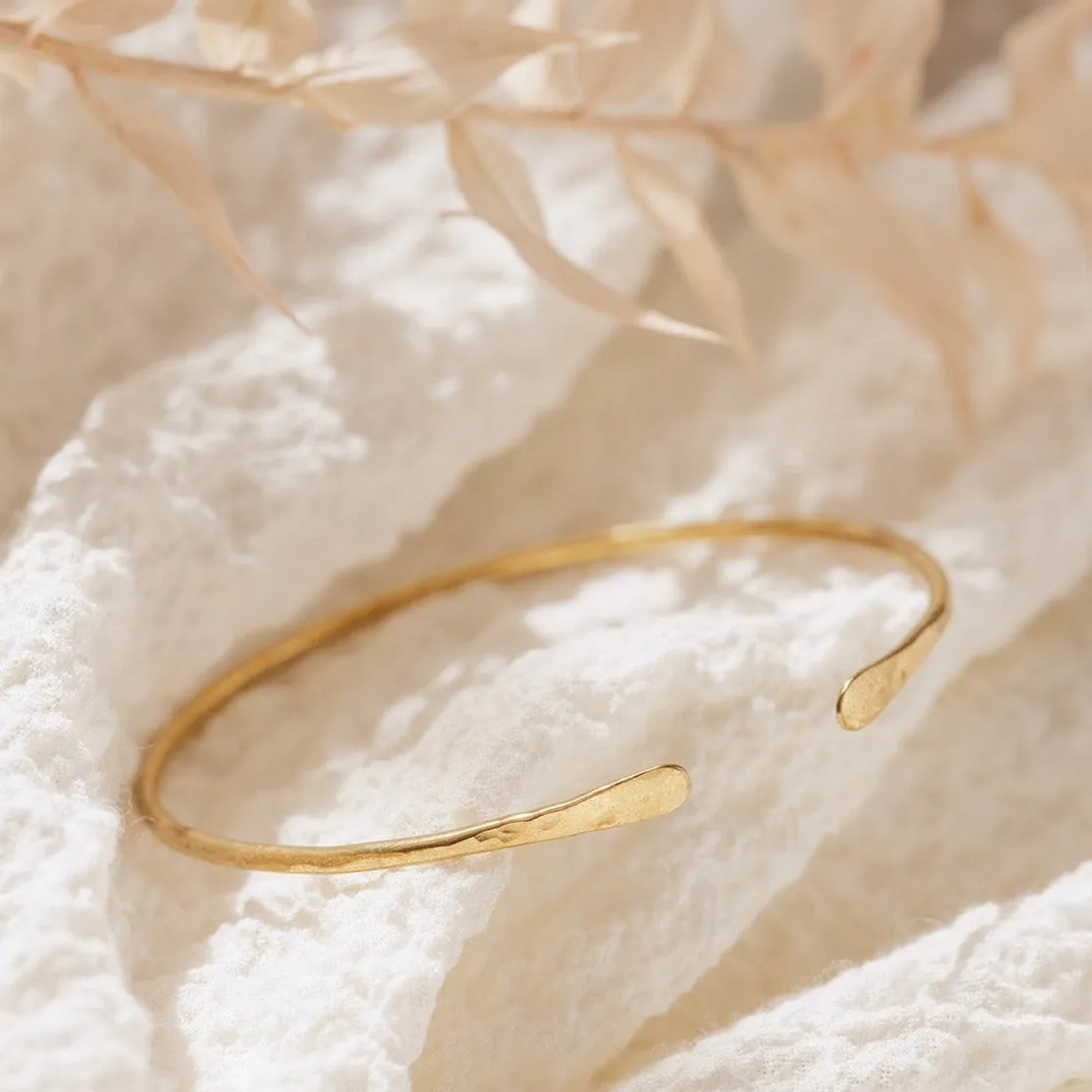 Open Hammered Bangle