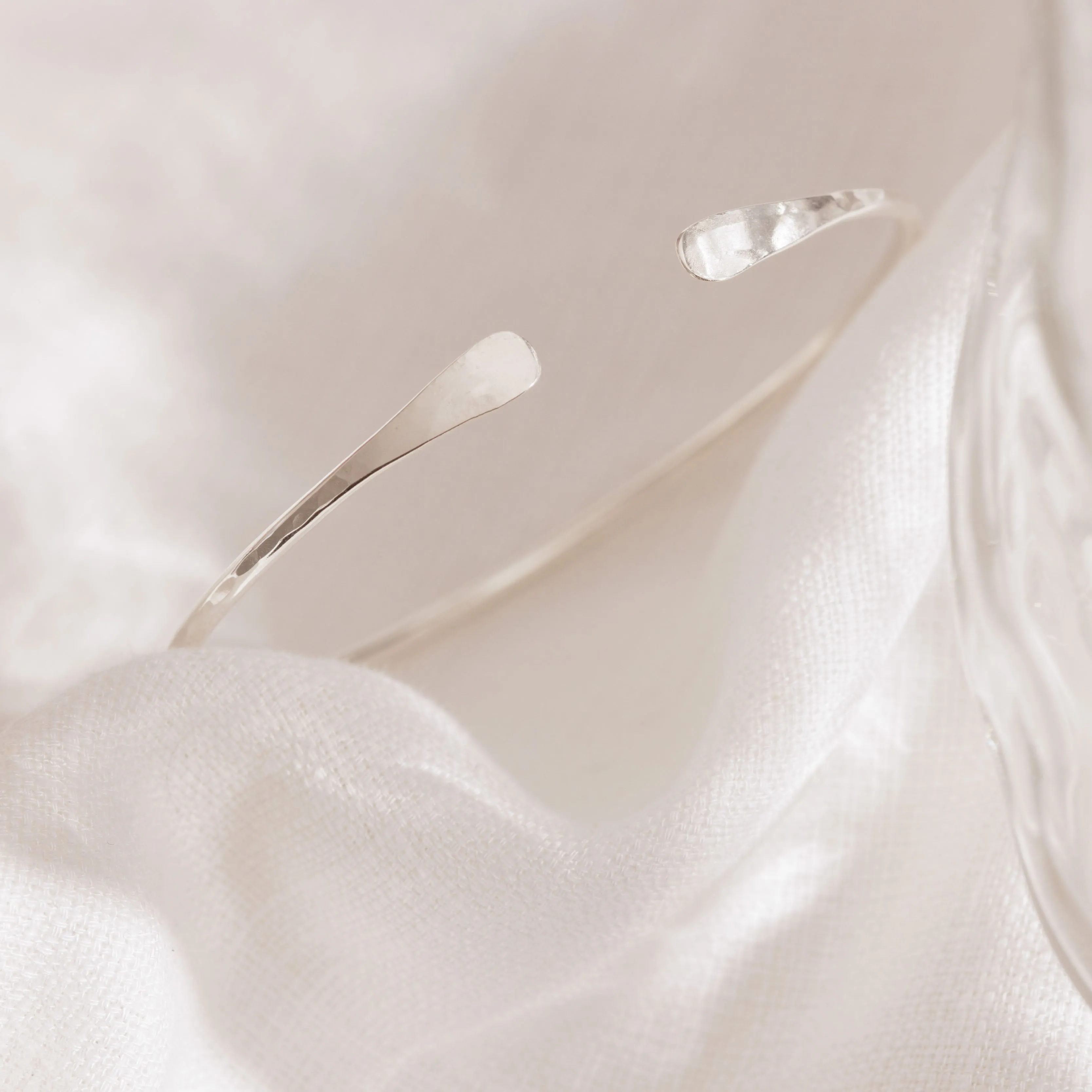 Open Hammered Bangle