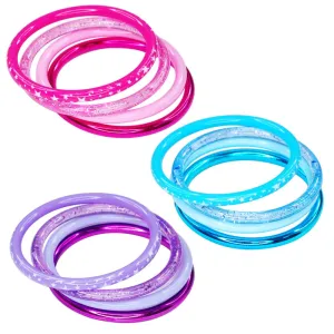Pink Poppy Shimmer Butterfly Bangle Set Assorted Styles