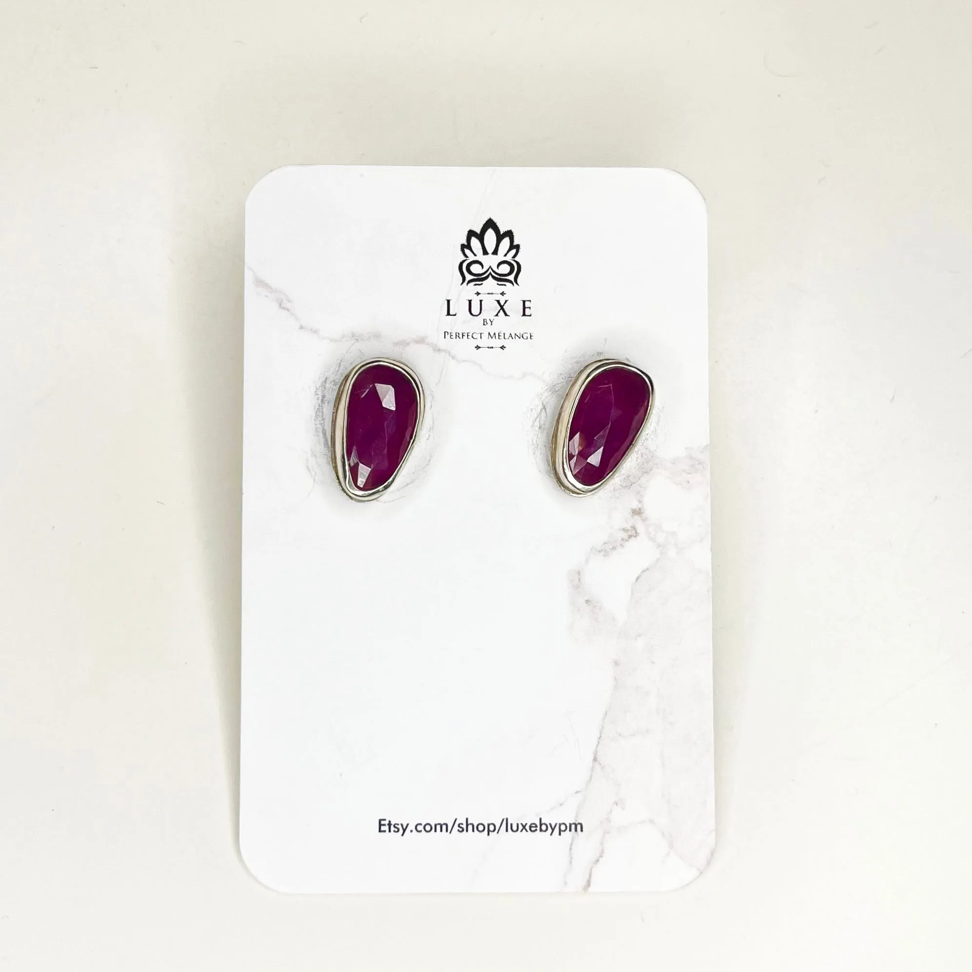 Pink Sapphire Studs