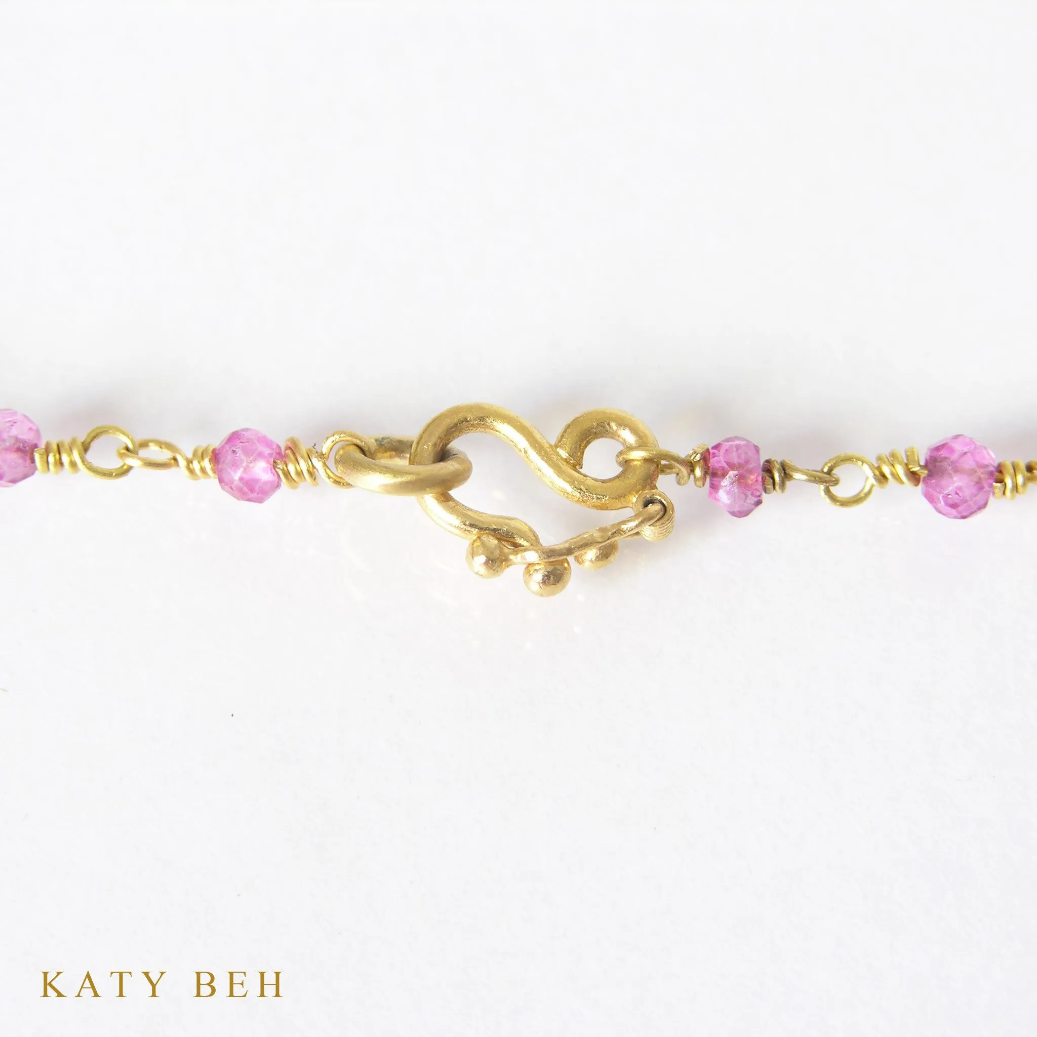 Pink Tourmaline and Pink Topaz Necklace