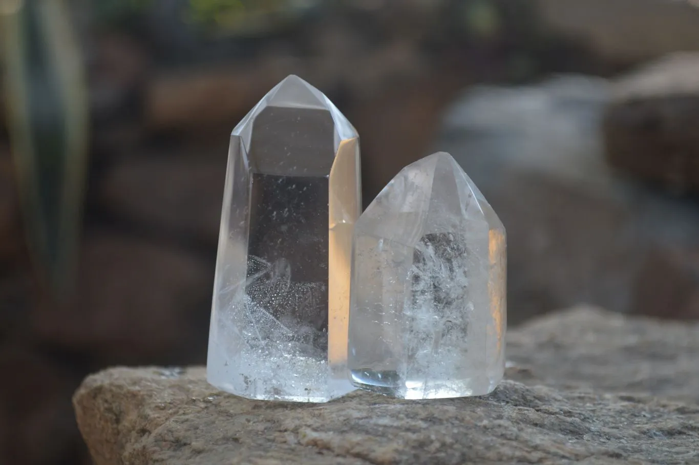 Polished  Clear Quartz Crystal Points  x 12 From Madagascar