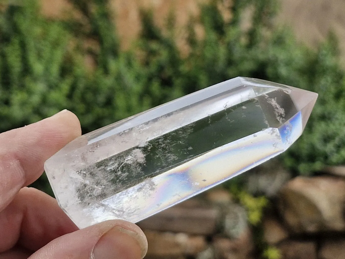 Polished Semi Optic Clear Quartz Crystals x 7 From Madagascar