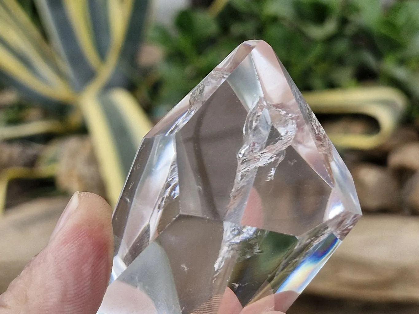 Polished Semi Optic Clear Quartz Crystals x 7 From Madagascar