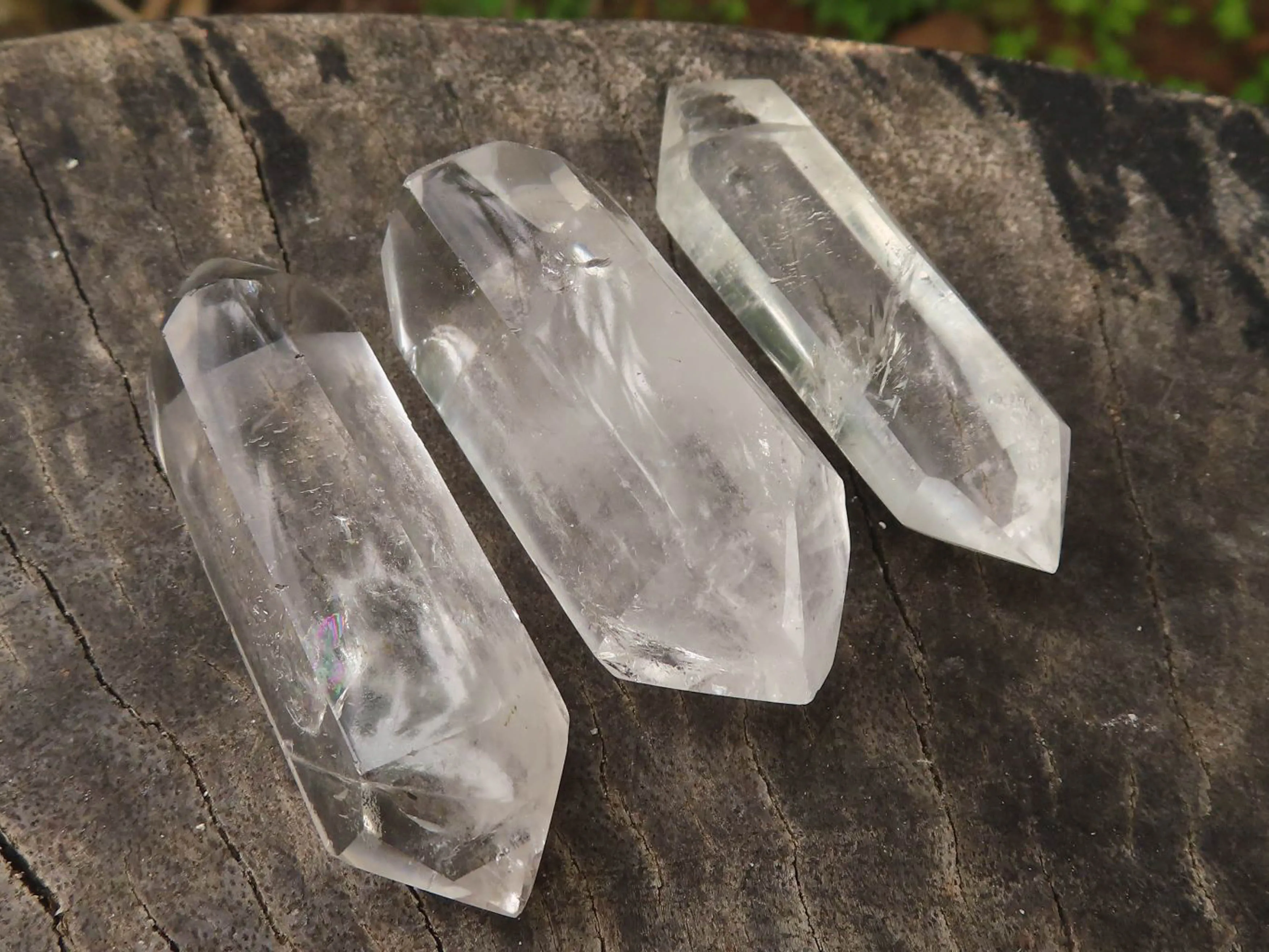 Polished Semi Optic Double Terminated Quartz Points x 22 From Madagascar