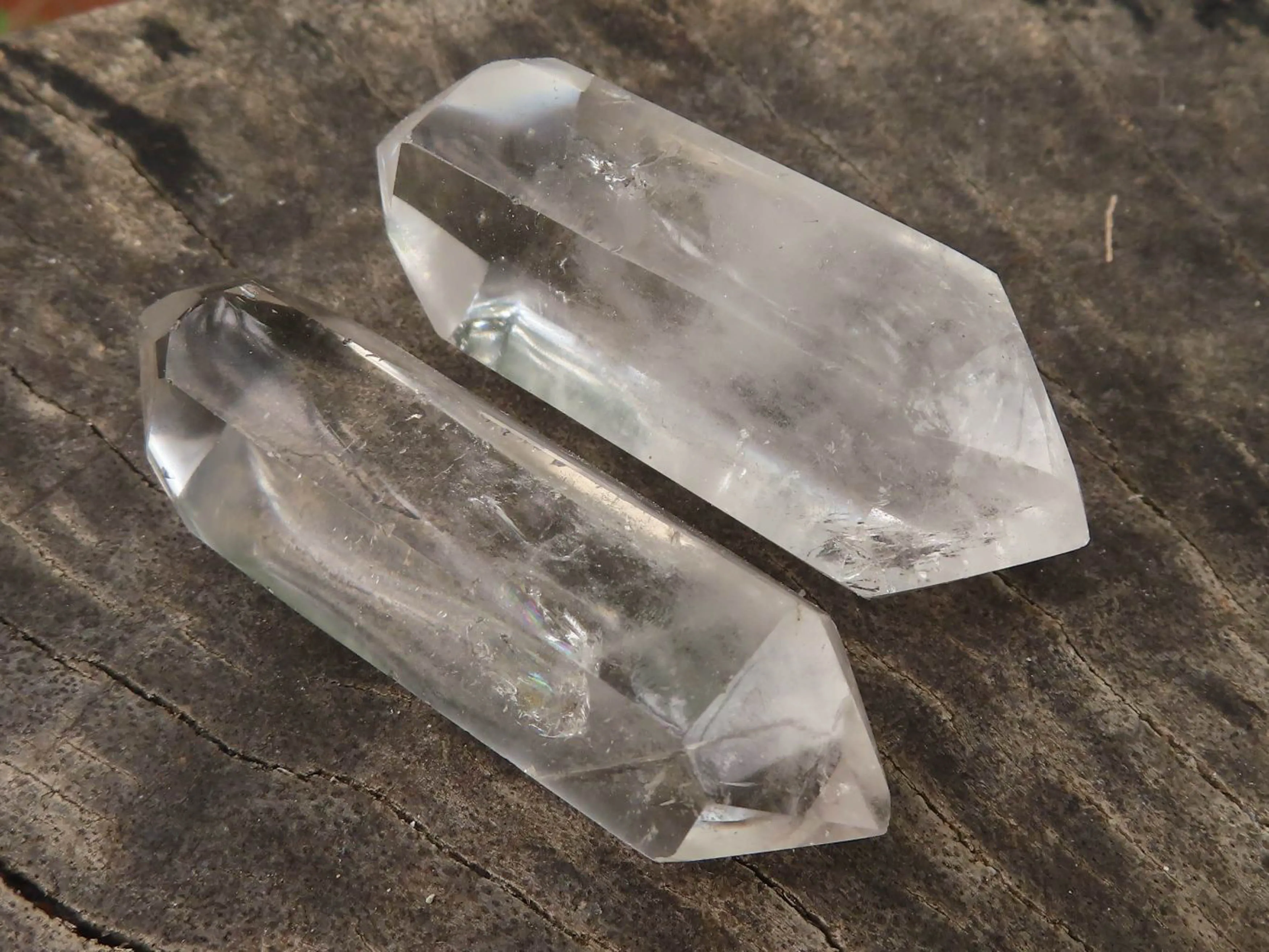 Polished Semi Optic Double Terminated Quartz Points x 22 From Madagascar