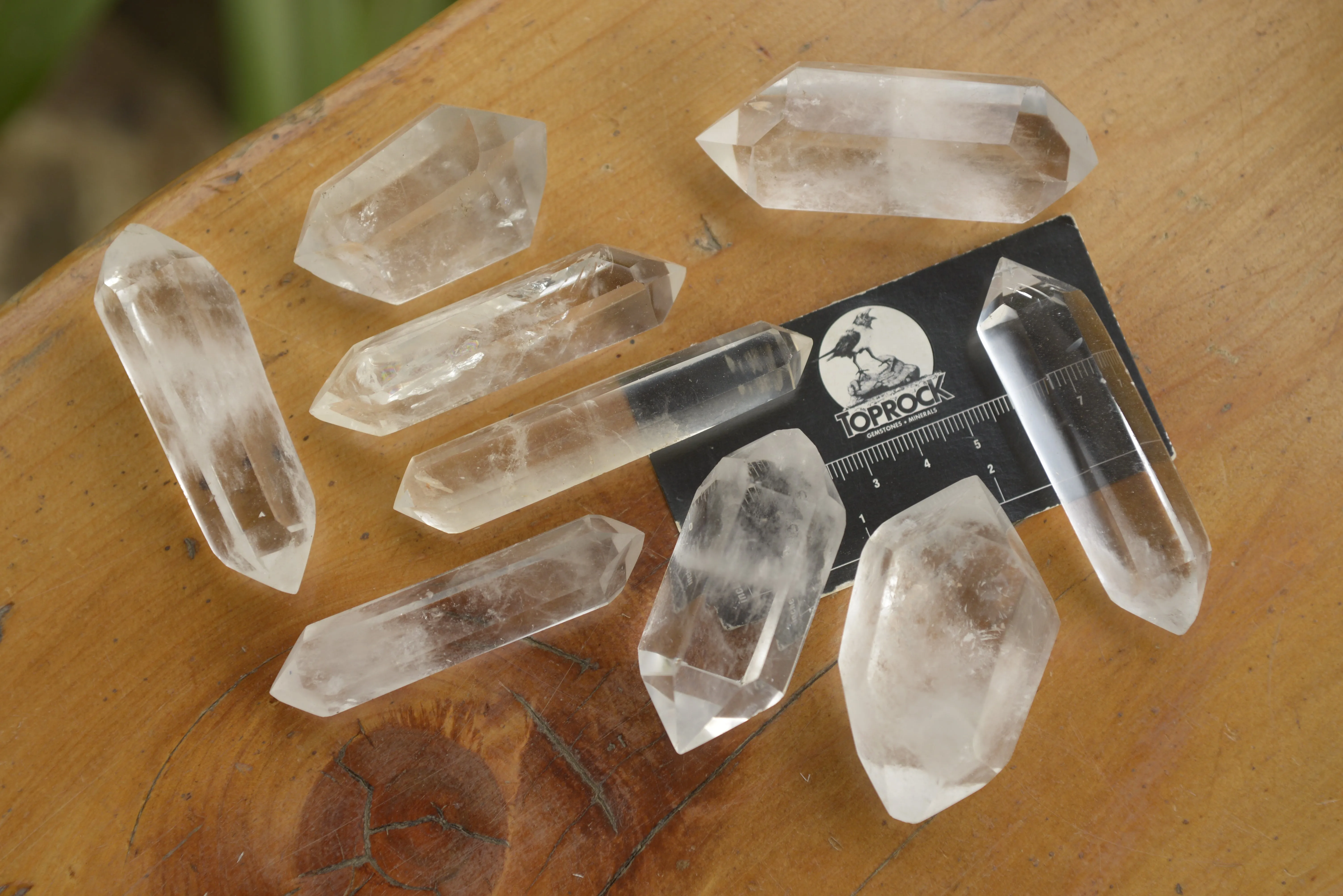 Polished Small Double Terminated Clear Quartz Crystals x 24 From Madagascar