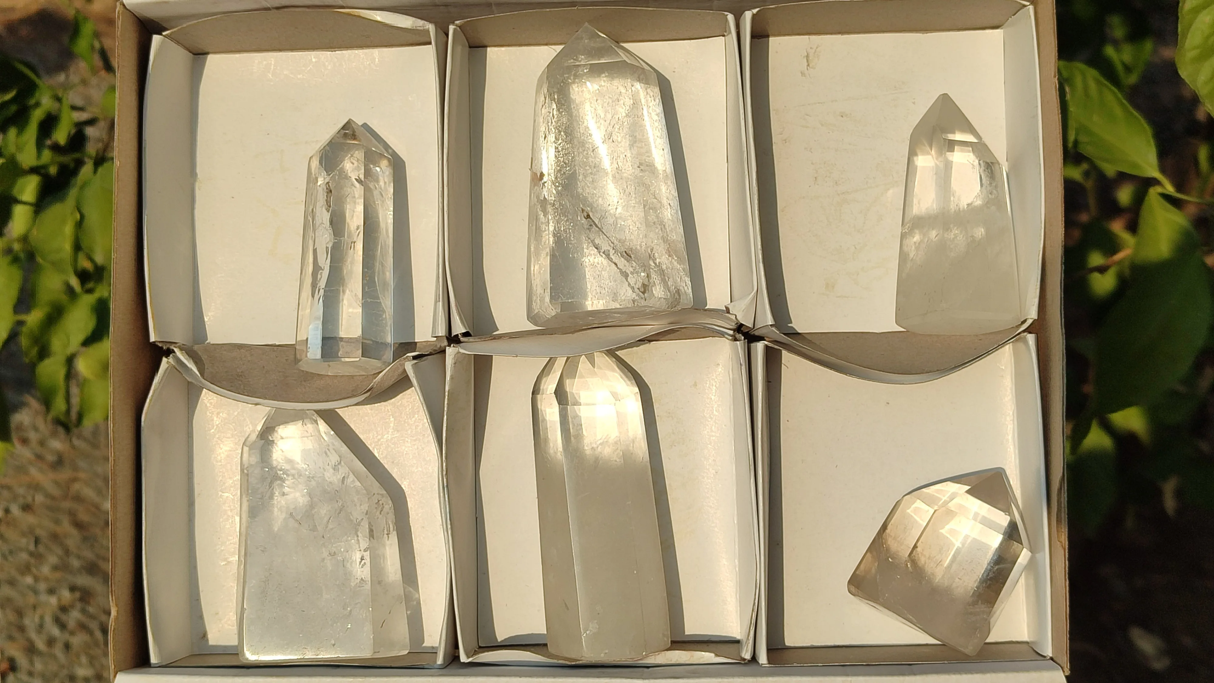 Polished Stunning Clear Quartz Points x 6 From Madagascar