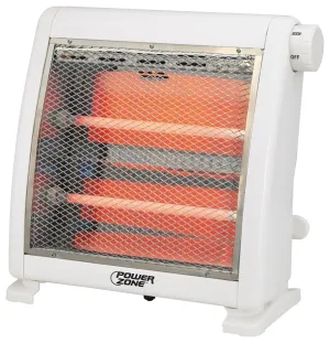PowerZone H-5511 Infrared Quartz Radiant Heater, 12.5 A, 120 V, 400/800 W, 2-Heating Stage, White :EA: QUANTITY: 1