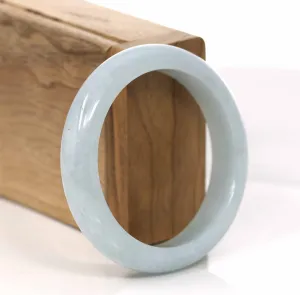 "Classic Bangle" Blue- Green Jadeite Jade Bangle (55.51 mm) #663