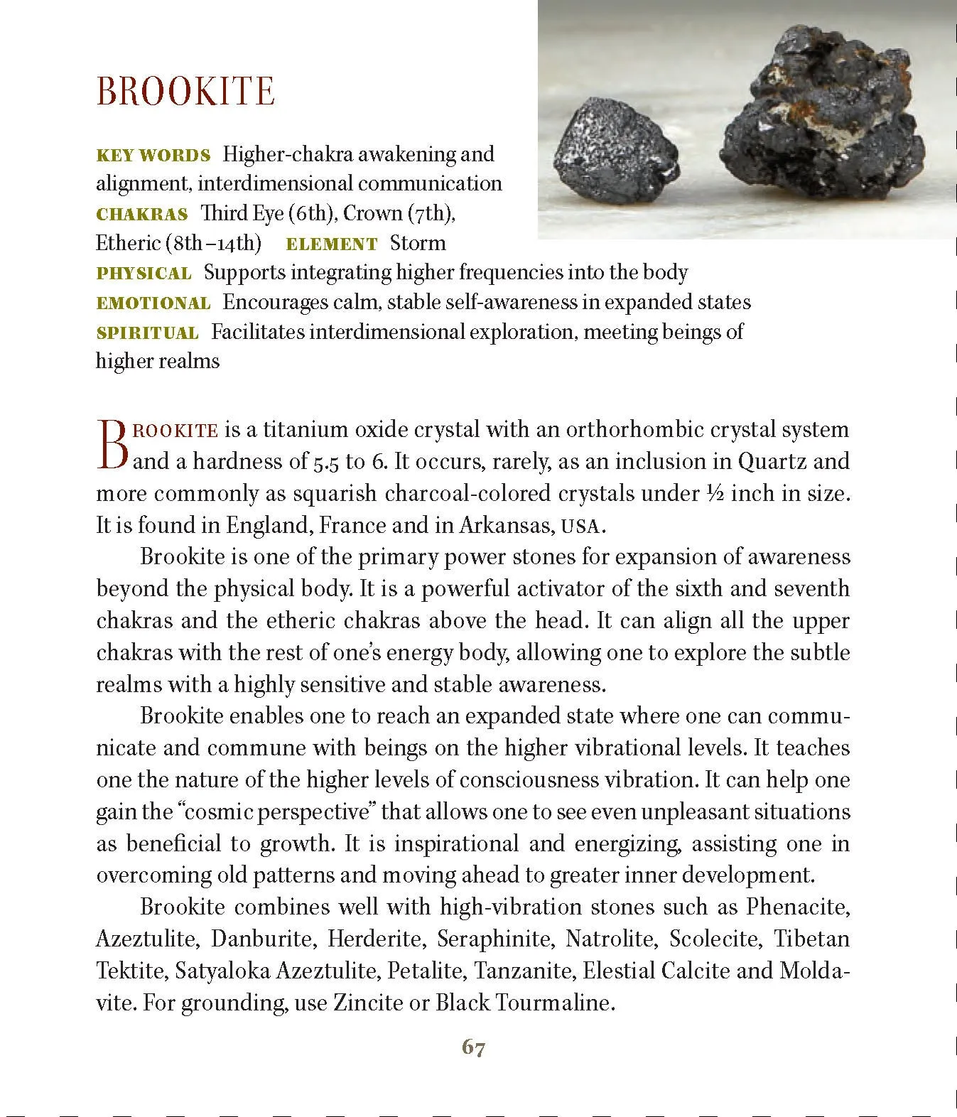 Rare Brookite in Natural Quartz Dow Crystal Point | Synergy 12 Crystal