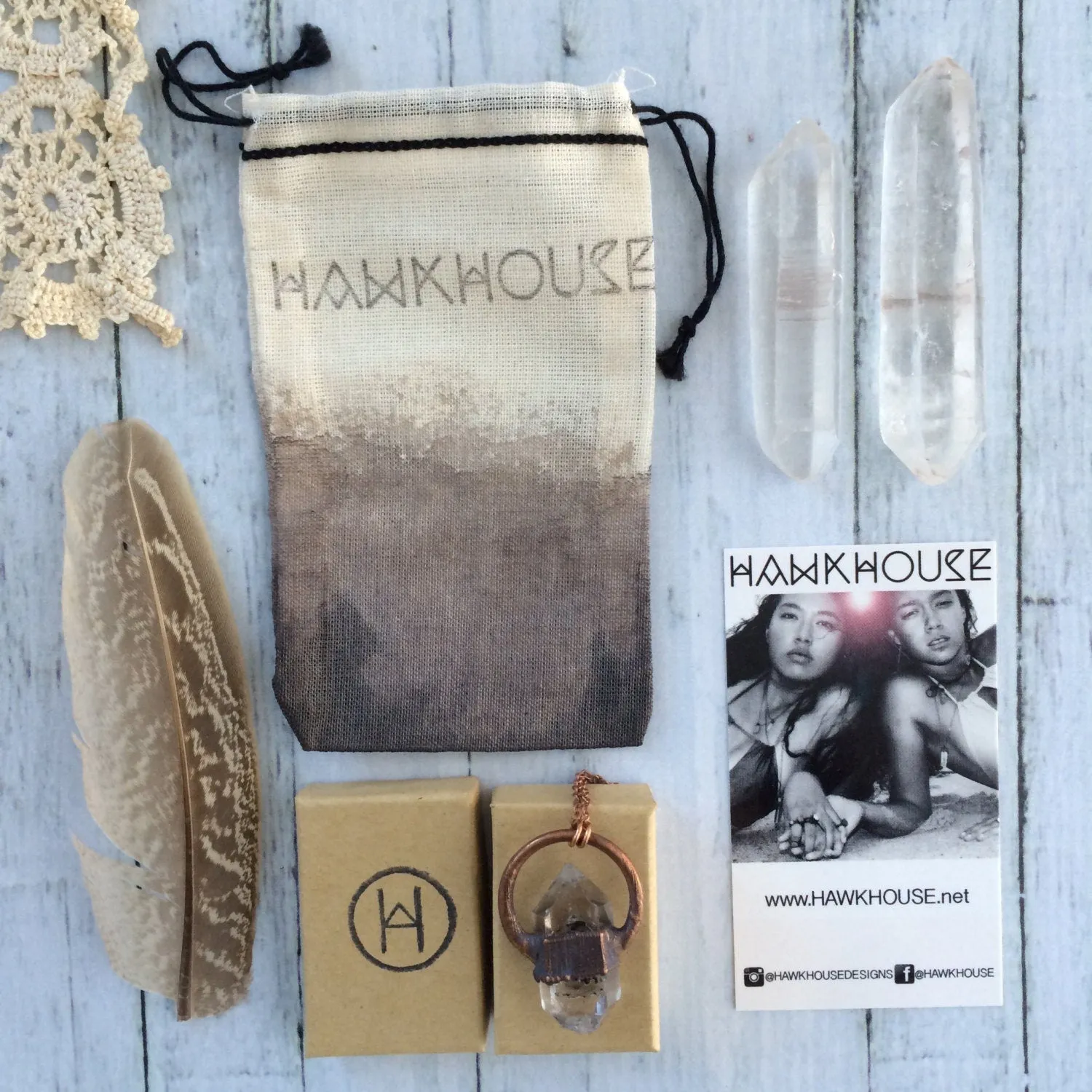 Raw crystal ornament | Quartz crystal ornament