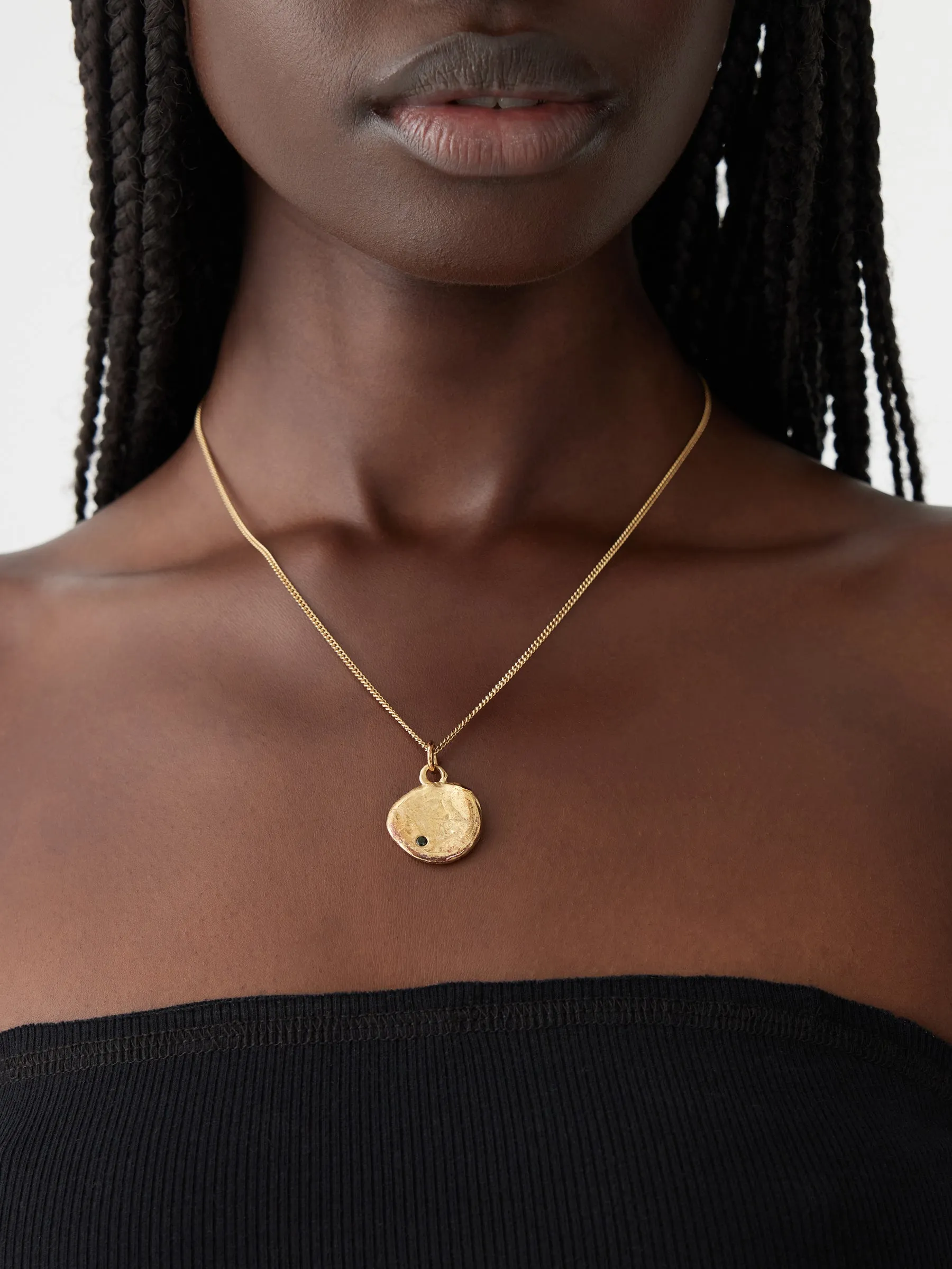 released from love tourmaline dot necklace