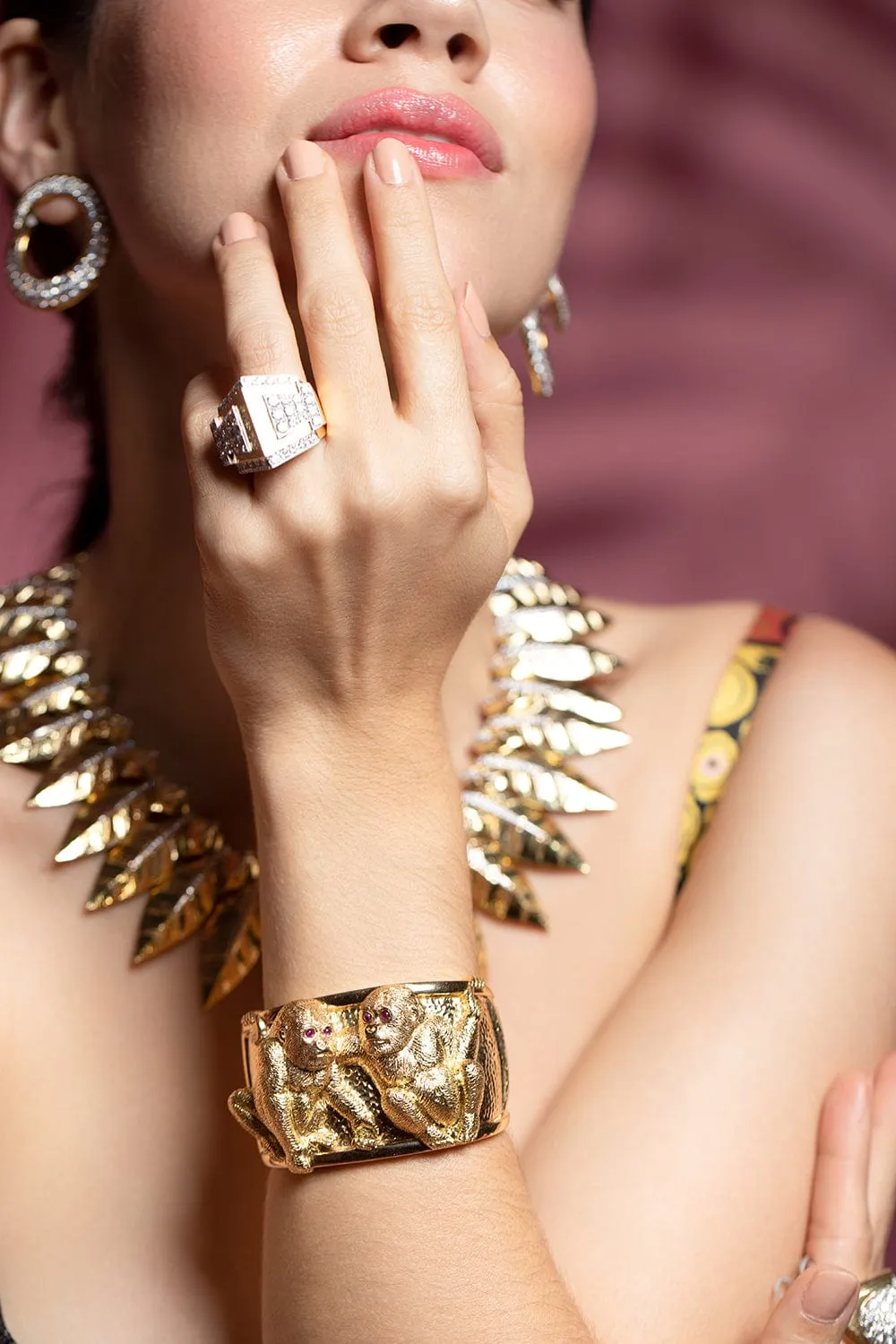 Repousse Gorilla Cuff