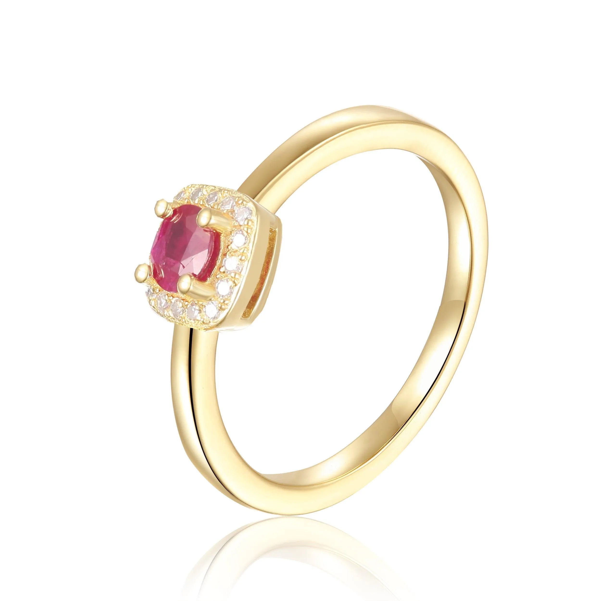 Ruby Halo Ring