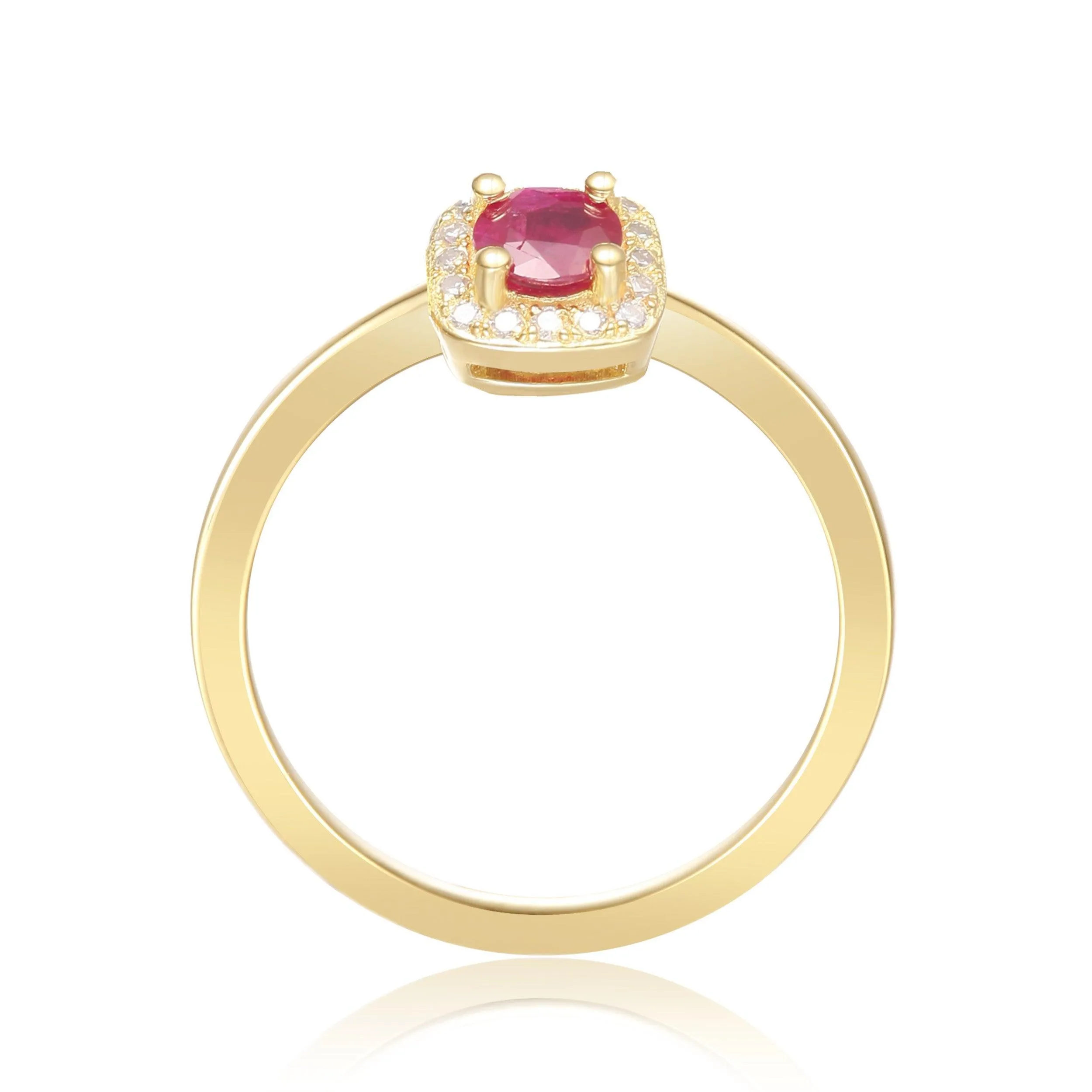 Ruby Halo Ring