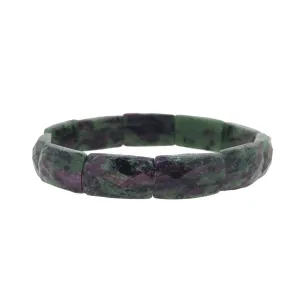 Ruby Zoisite Faceted Bangle