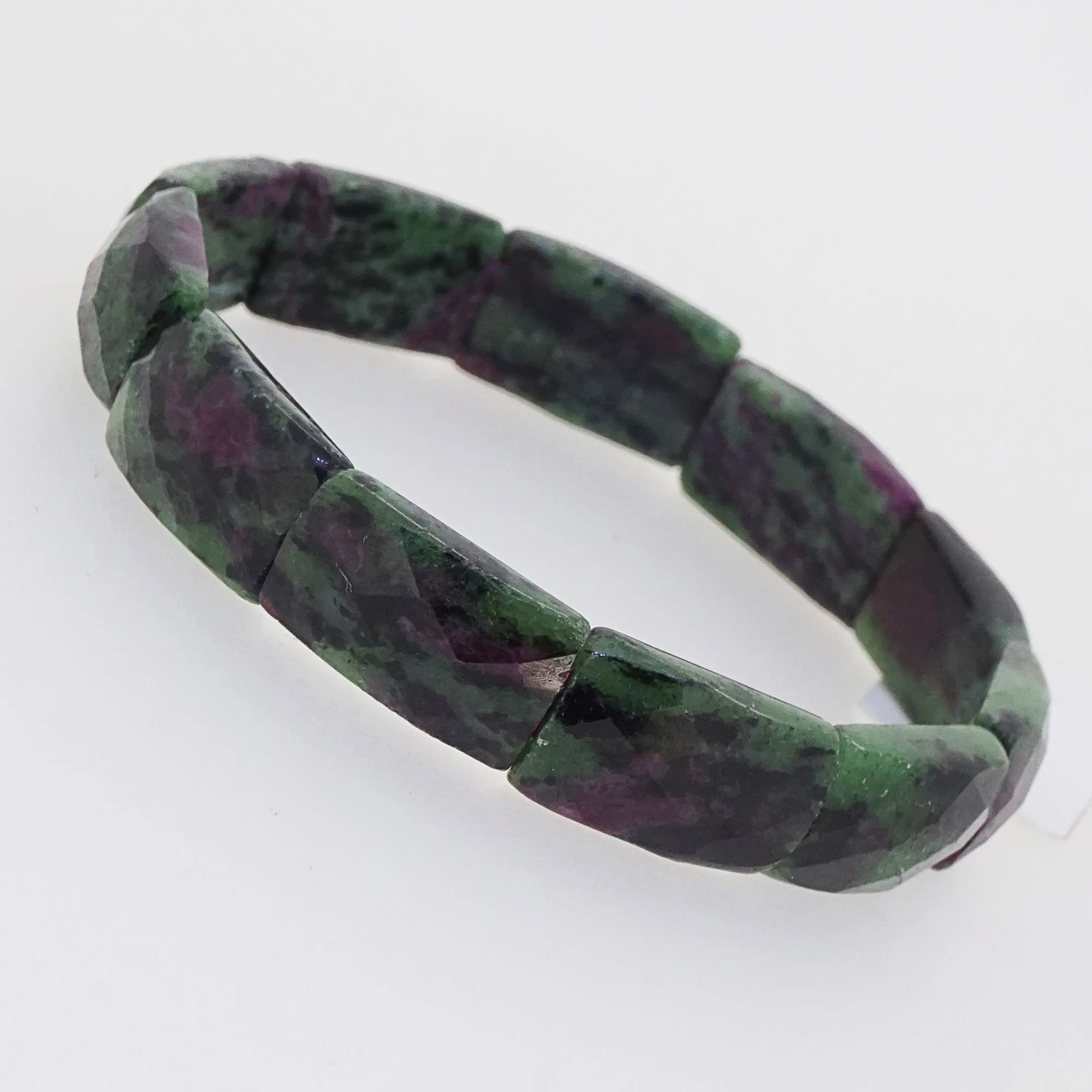 Ruby Zoisite Faceted Bangle