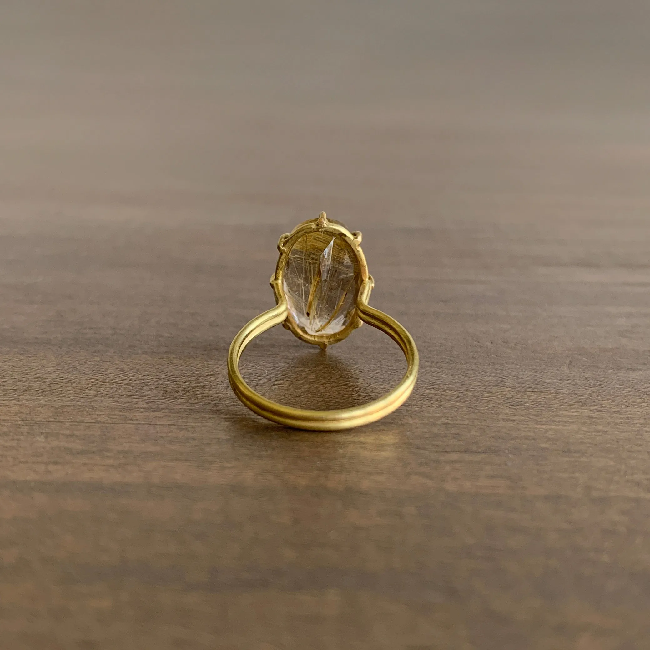Rutilated Quartz Oval Ring