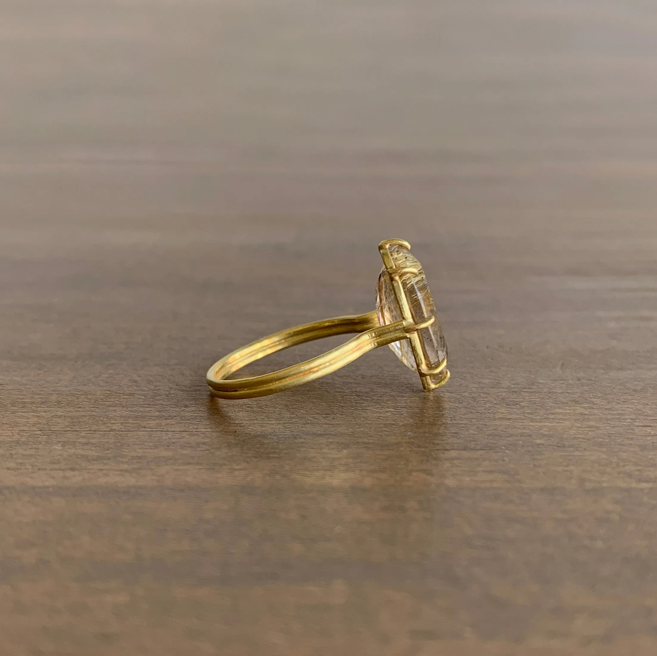 Rutilated Quartz Oval Ring