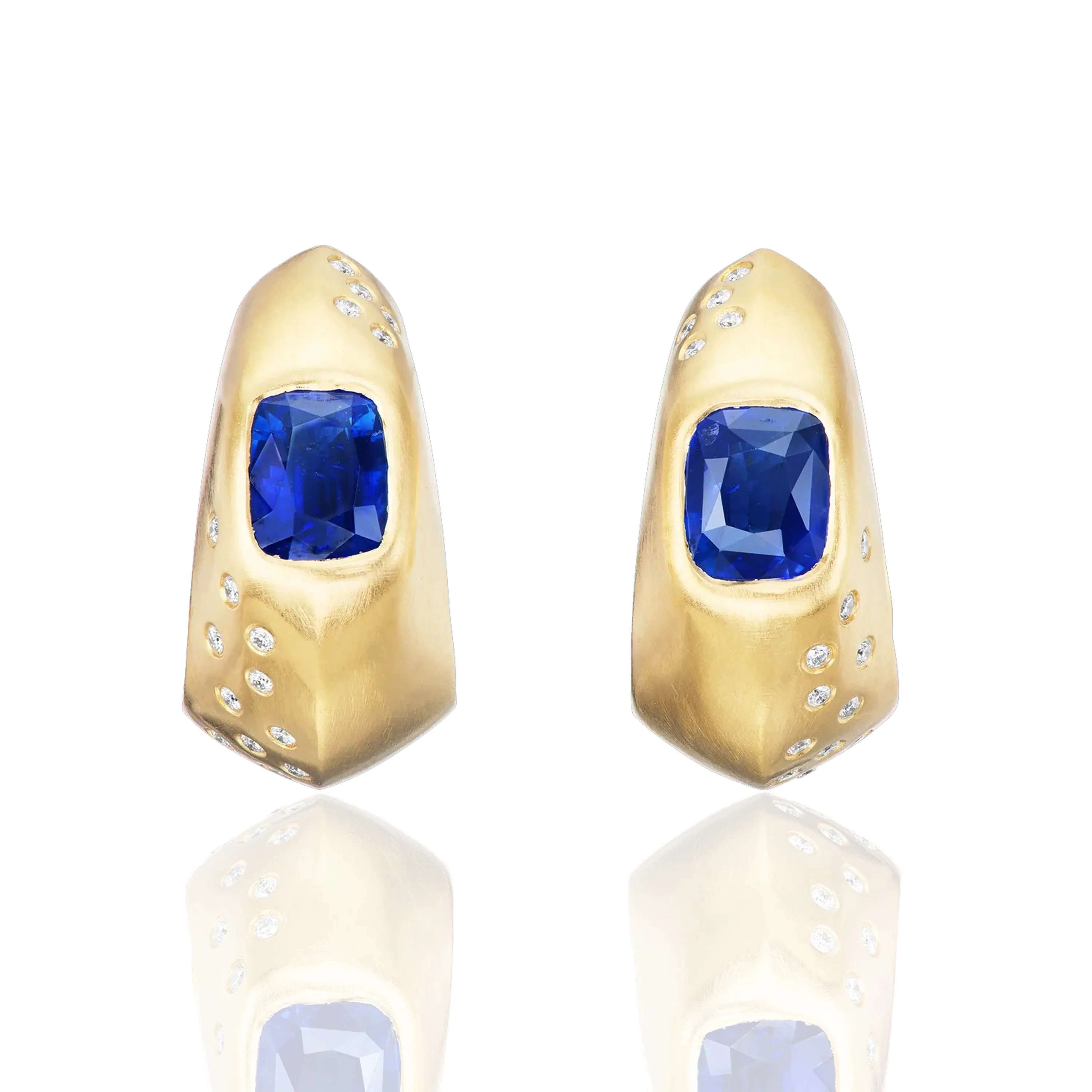 Sapphire Hinged Hoops