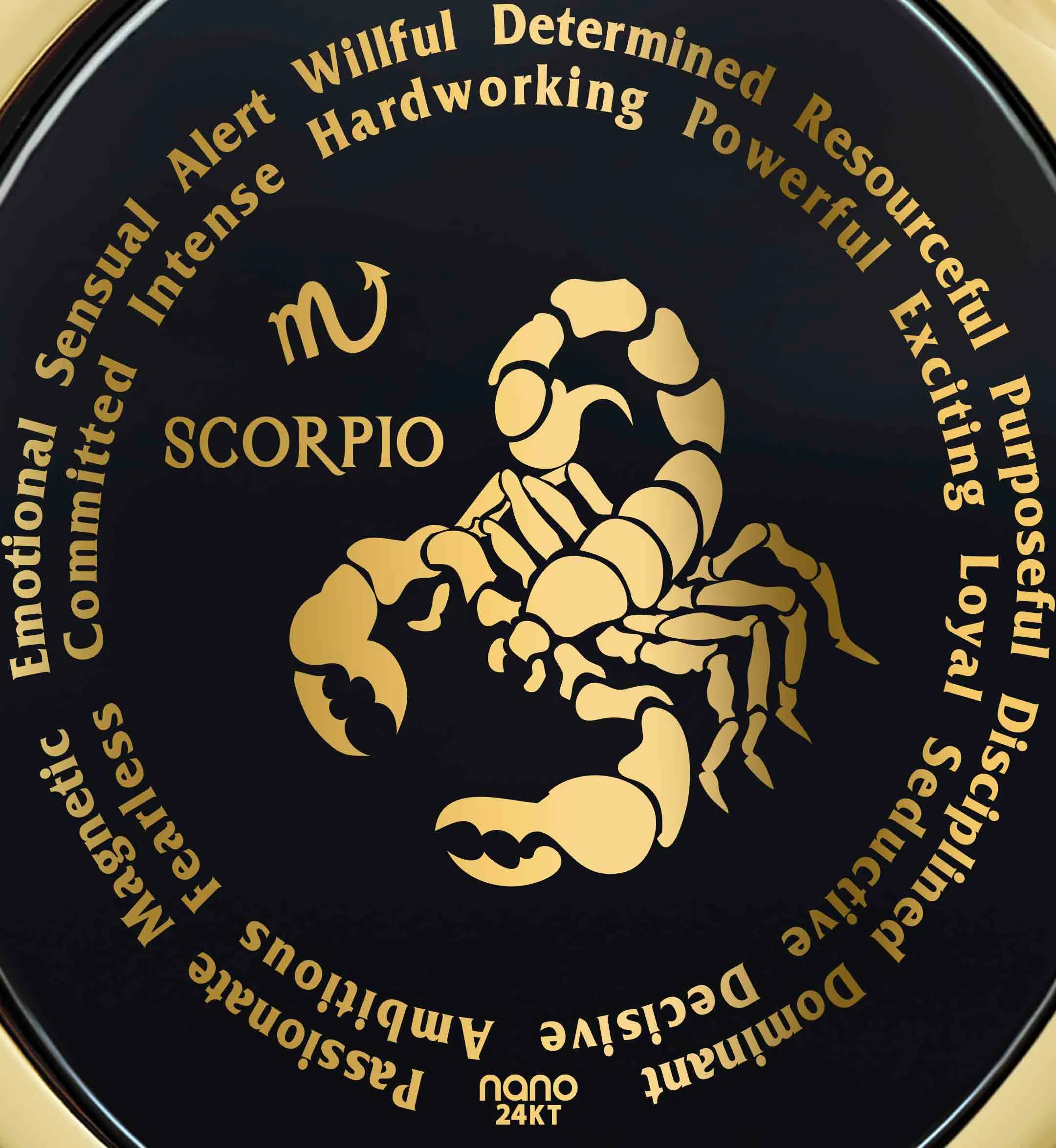 Scorpio Necklaces for Lovers of the Zodiac 24k Gold Inscribed