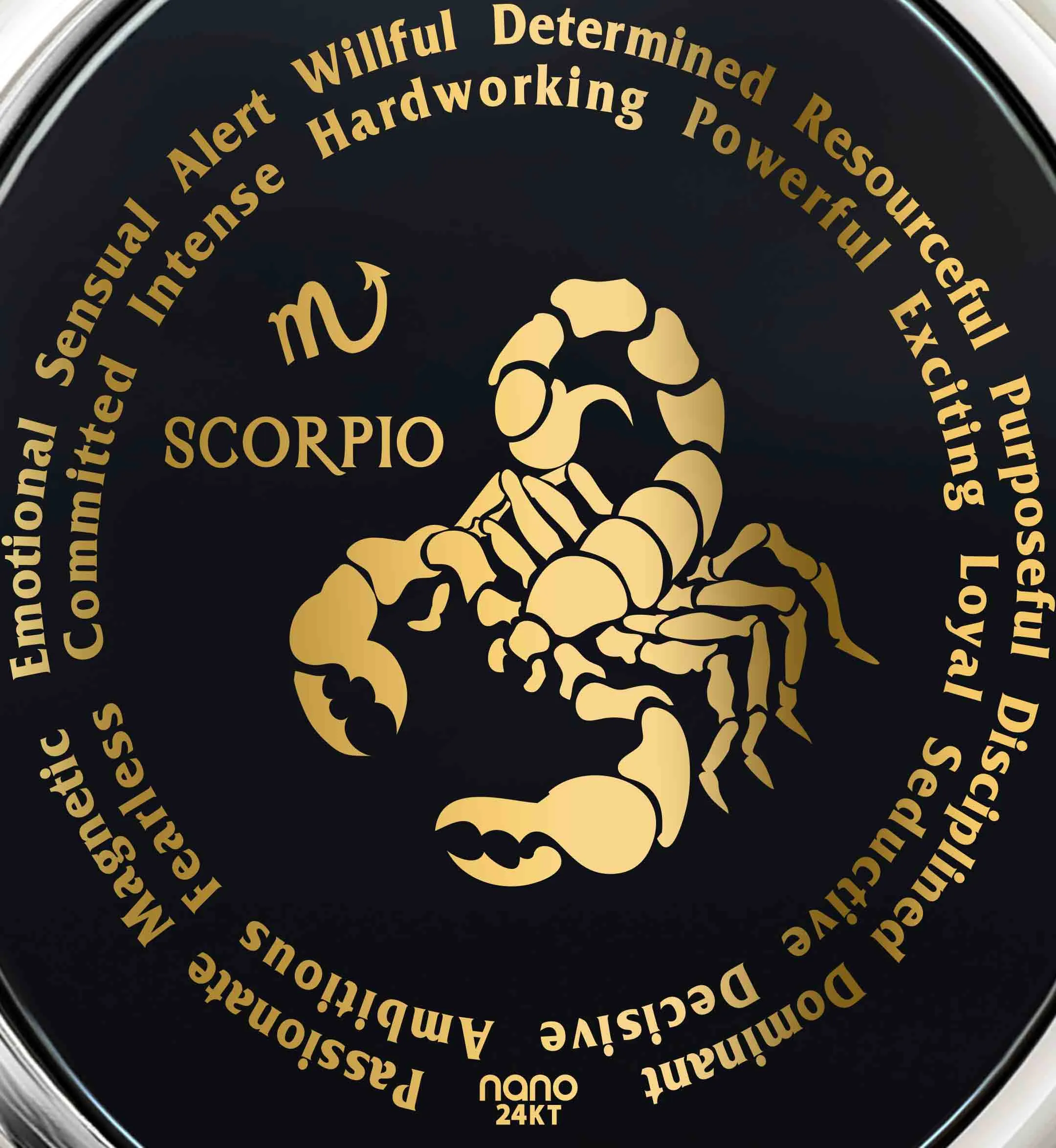 Scorpio Necklaces for Lovers of the Zodiac 24k Gold Inscribed