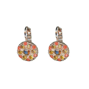 Small Guardian Angel Leverback Earrings in "Pumpkin Spice" - Rose Gold