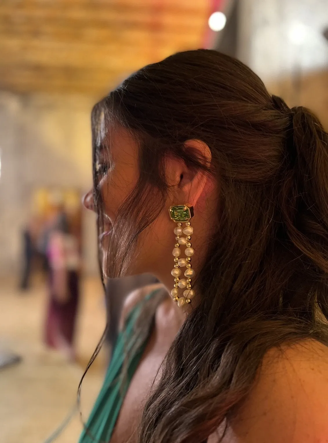 Séraphine Earrings Green