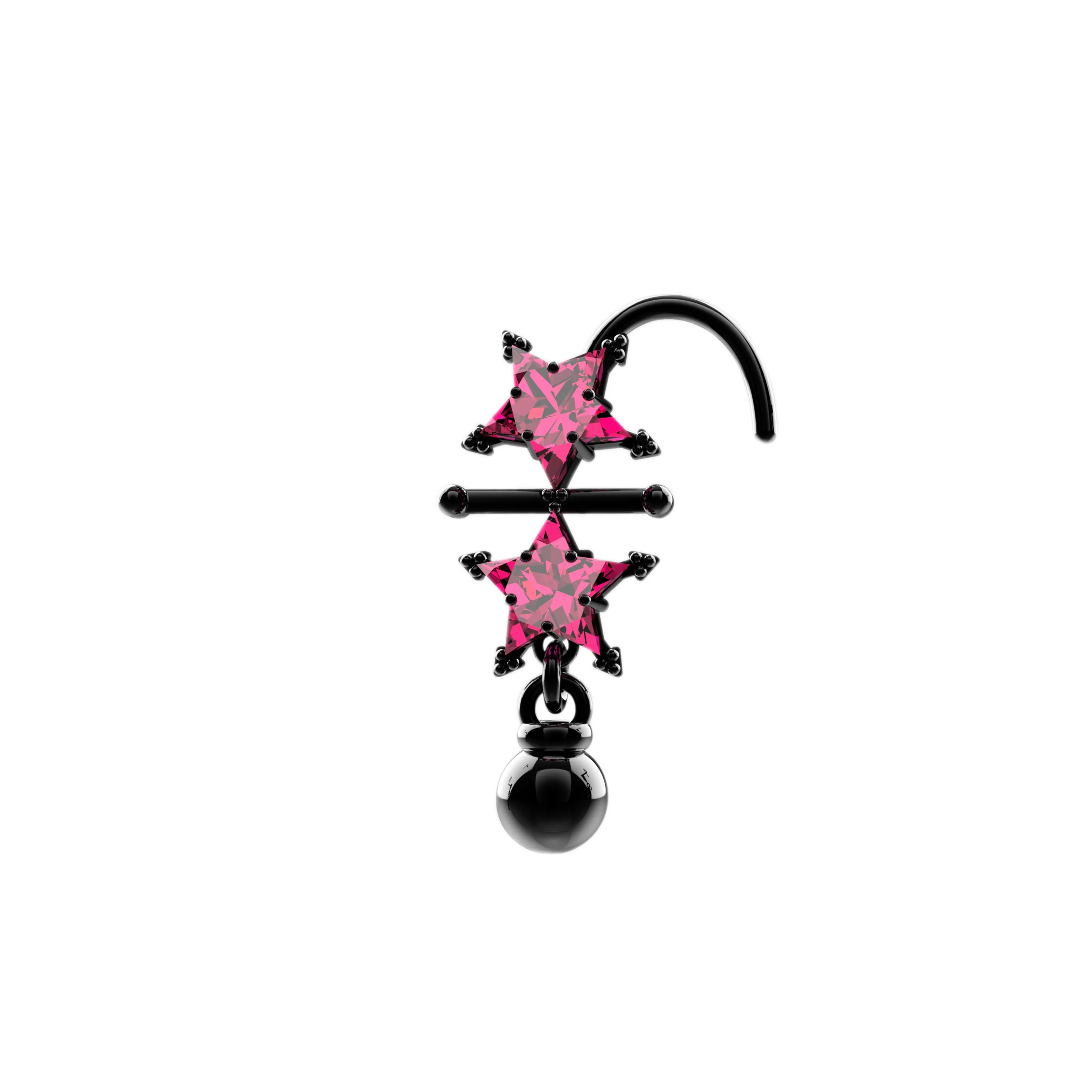 Star Dangle Nose Ring | Indian Nose Stud Gold Jewelry
