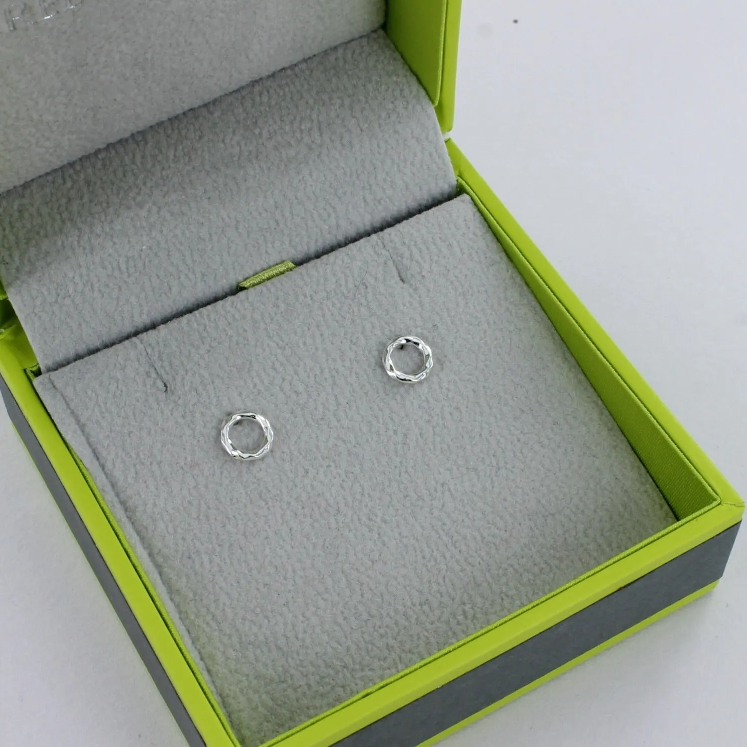 Sterling Silver Twisted Rope Stud Earrings