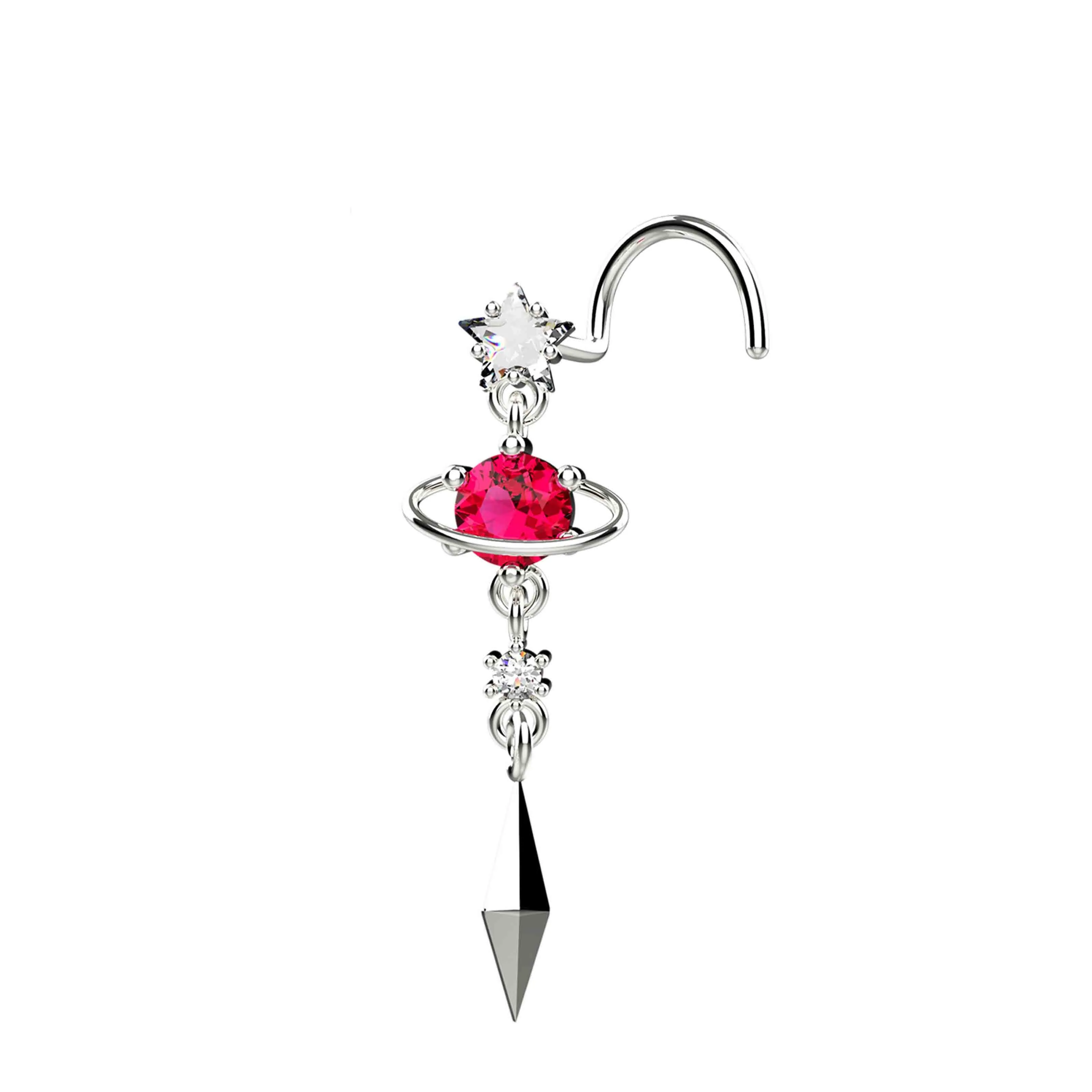 Stylish 20g Dangle Nose Ring – Premium Nose Piercing Jewelry