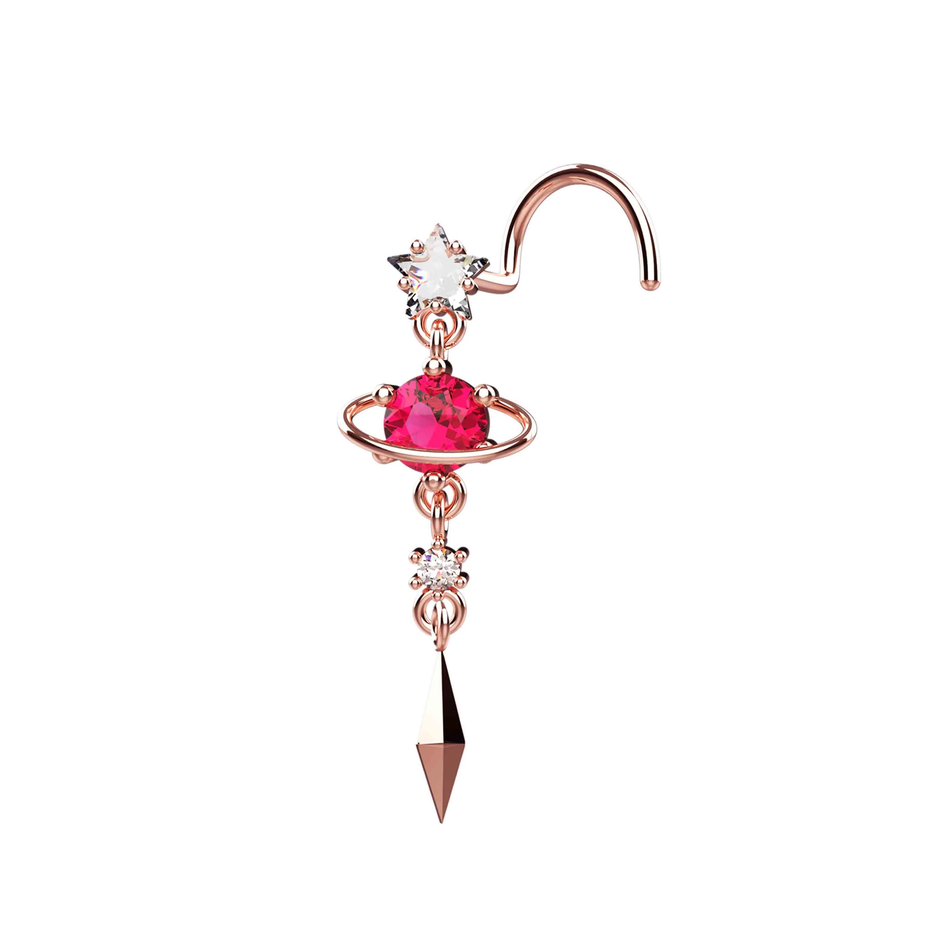 Stylish 20g Dangle Nose Ring – Premium Nose Piercing Jewelry