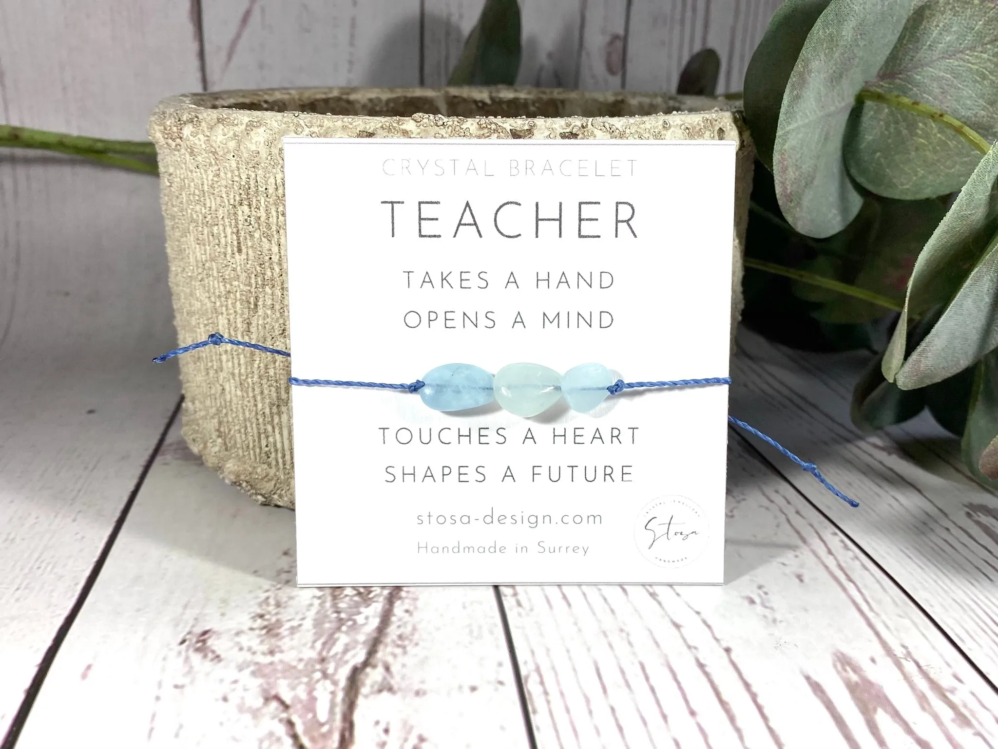 Teacher Gift Card - Crystal Bracelets
