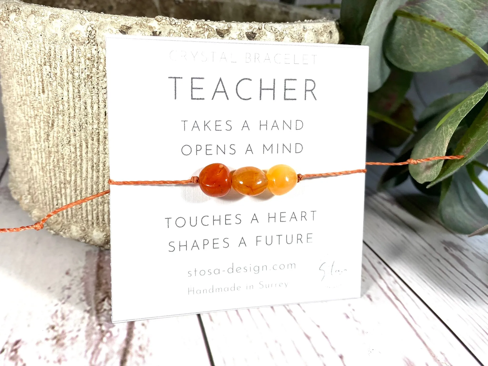 Teacher Gift Card - Crystal Bracelets